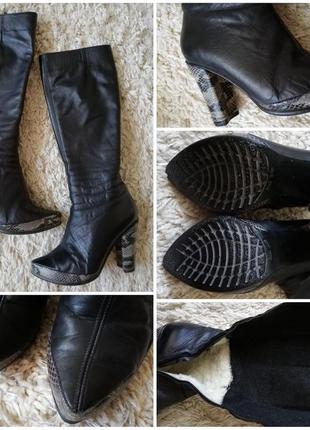 Зимові шкіряні чоботи