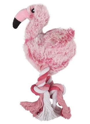 М'яка іграшка з пискавкою flamingo andes flamingo 36 см фламінго андовий для собак (5400585089837)