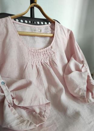 Льняна сорочка блуза льон лён італія италия4 фото