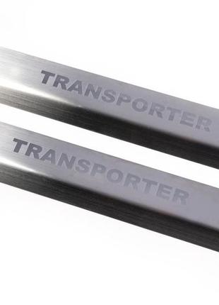 Накладки на пороги laser (2 шт) transporter для volkswagen t5 2010-2015 рр