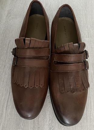 Чоловічі шкіряні туфлі zara