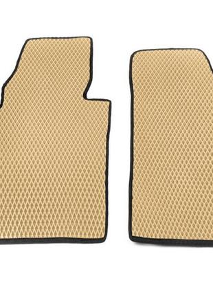 Коврики eva (бежевый) 5 шт, передние и задние (для maxi, 2 сдвижных двери) для volkswagen caddy 2015-2020 гг