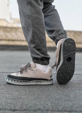 Мужские кроссовки бежевые с серым adidas adimatic neighborhood grey8 фото