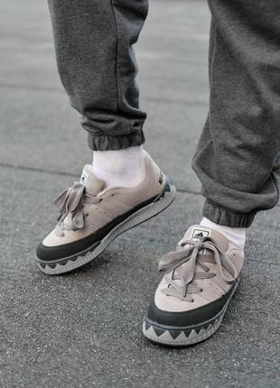 Мужские кроссовки бежевые с серым adidas adimatic neighborhood grey5 фото