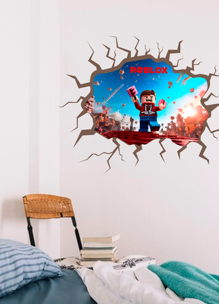 Вінілова інтер'єрна наклейка кольорова декор на стіну, шпалери та інші поверхні "roblox. роблокс"