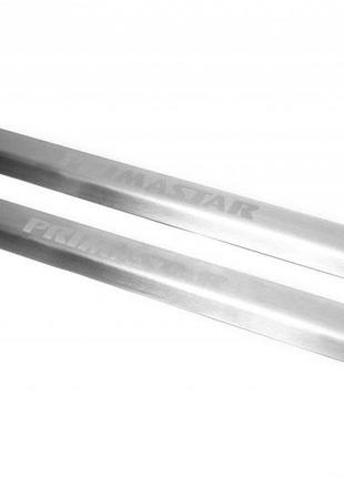 Пороги на карниз laser-style (2 шт, сталь) для nissan primastar 2002-2014рр