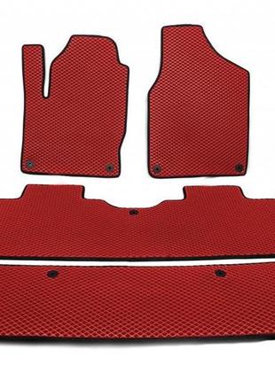 Килимки eva (3 ряди, червоні) для seat alhambra 1996-2010 рр