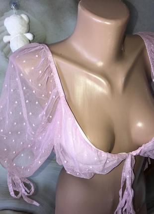 ❤️красивый лиловый бралетт из сеточки missguided размер 10❤️