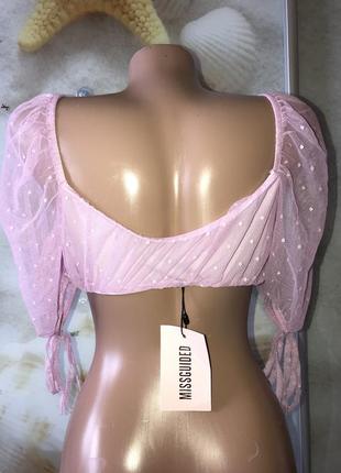 ❤️красивый лиловый бралетт из сеточки missguided размер 10❤️