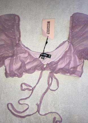 ❤️красивый лиловый бралетт из сеточки missguided размер 10❤️