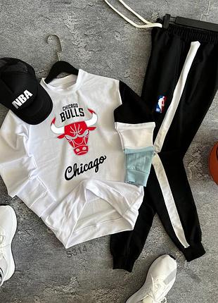 Весенний спортивный костюм nba chicago bulls свитшот + штаны