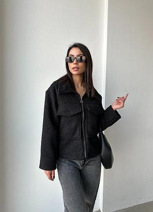 Куртка сорочка букле баранчик бомбер рубашка жакет