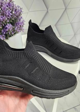 Кроссовки текстильные чёрные летние очень легкие распродажа