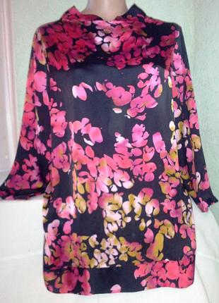 Дуже красива шовкова блуза,рукав3\4.,44-46разм