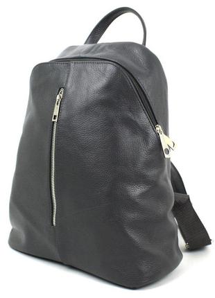 Жіночий шкіряний рюкзак borsacomoda 14 л темно-сірий 841.0211 фото