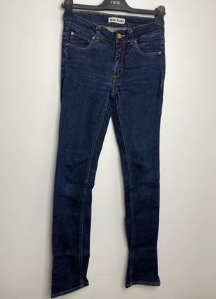 Темные синие джинсы скинни acne jeans 27/321 фото