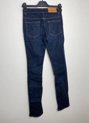 Темные синие джинсы скинни acne jeans 27/324 фото