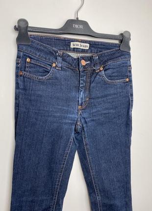 Темные синие джинсы скинни acne jeans 27/325 фото