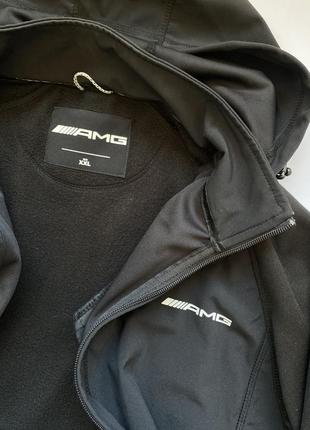 Мужская флисовая куртка ветровка soft shell софтшел amg mercedes benz8 фото