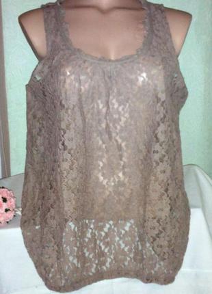 Ажурна мереживна майка,46-48разм.