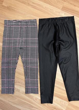 Лосины черные клетка george next zara