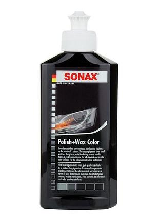 Sonax nanopro полироль с воском цветной черный 250 мл