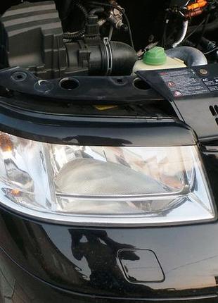 Реснички для фар (2 шт, черные) черный мат для volkswagen t5 transporter 2003-2010 гг