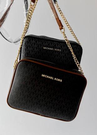 Жіноча сумка michael kors jet set new model brown