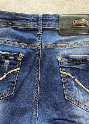 Женские джинсы скинни на заниженной талии, с потертостями,5 фото