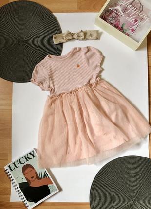 Платье с фатином для девочки 12-18 месяцев1 фото