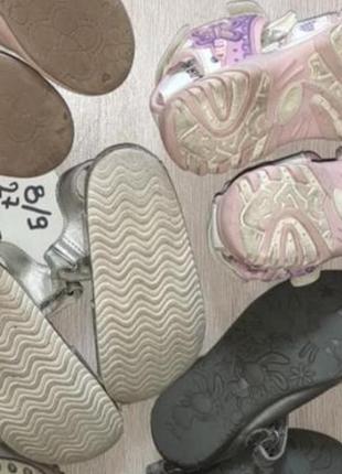 Кожаные сандалии, босоножки ортопедические детские босоножки, сандалии на девочку, розовые липучки4 фото