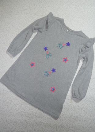 Теплое платье m&s на 5-6 лет