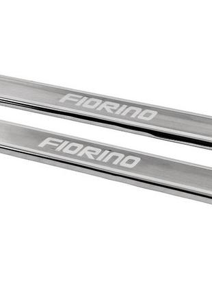 Накладки на пороги carmos v3 (2 шт, нерж.) для fiat fiorino/qubo 2008-2024 гг