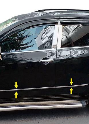 Молдинг дверей (нерж) для toyota rav 4 2006-2013 років