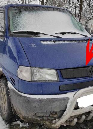 Зимняя верхняя накладка на решетку матовая на косую морду для volkswagen t4 caravelle/multivan