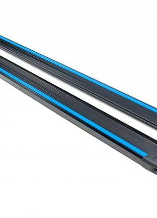 Бокові пороги maya blue (2 шт., алюміній) для bmw x1 f-48 2015-2024 рр