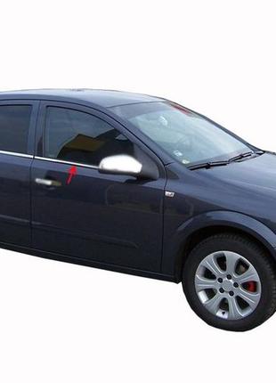 Наружняя окантовка стекол (нерж) sedan, carmos - турецкая сталь для opel astra h 2004-2013 гг