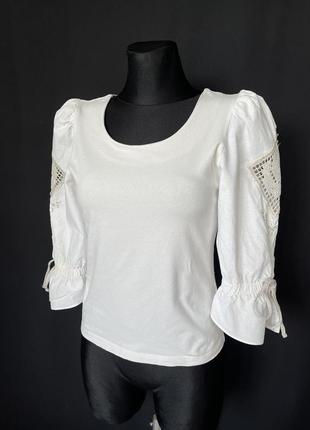 Блуза блузка баварська молочна біла пишний рукав диндль landhaus