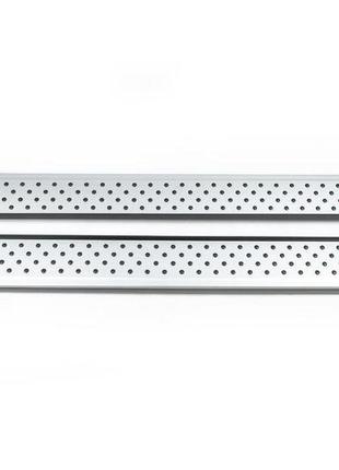 Боковые пороги allmond grey (2 шт., алюминий) для mg zs