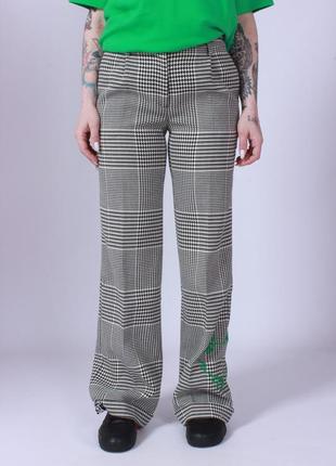 Брюки off-white pied depoule formal pants in black green