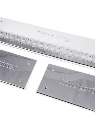 Накладки на внутренние пороги (carmos, сталь) 3 двери, transporter для volkswagen t5 transporter 2003-2010 гг