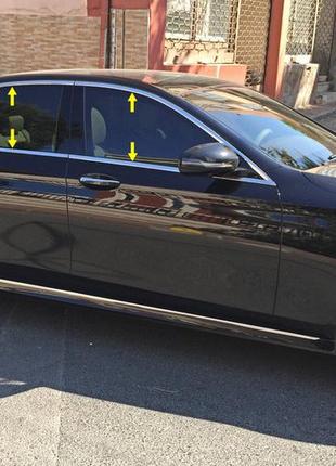 Повна окантовка вікон (нерж) для mercedes e-сlass w213 2016 -2024 рр