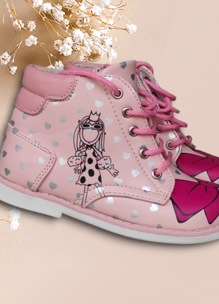 Рожеві легкі демі черевики для дівчинки весна нові2 фото
