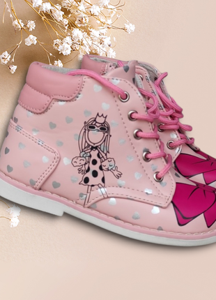 Рожеві легкі демі черевики для дівчинки весна нові6 фото