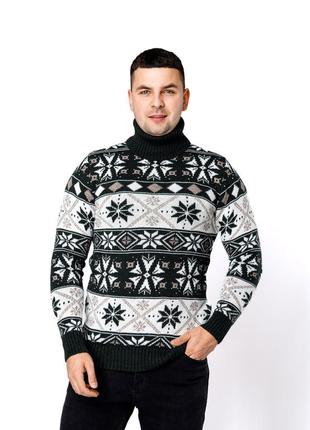 Мужской свитер m темно-зеленый gerekli цб-00233271