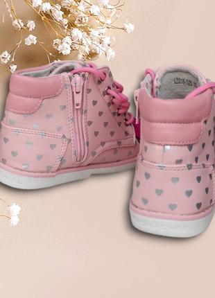 Рожеві легкі демі черевики для дівчинки весна нові3 фото