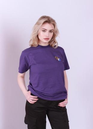 Футболка off-white leaves arrow print t-shirt purple