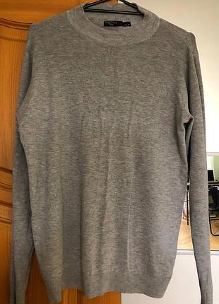 Світер гольф piazza italia сірий чоловічий