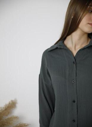 Женская рубашка для дома из муслина4 фото