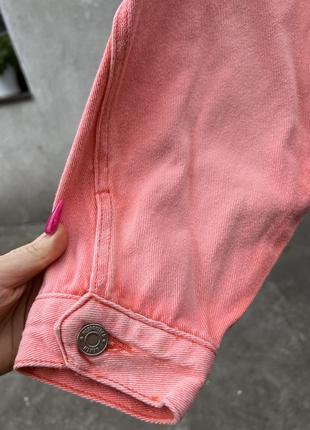 Джинсовая куртка нежного пастельного оттенка с объемными рукавами от misguided8 фото